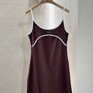Miu Miu Brown Slip Dress